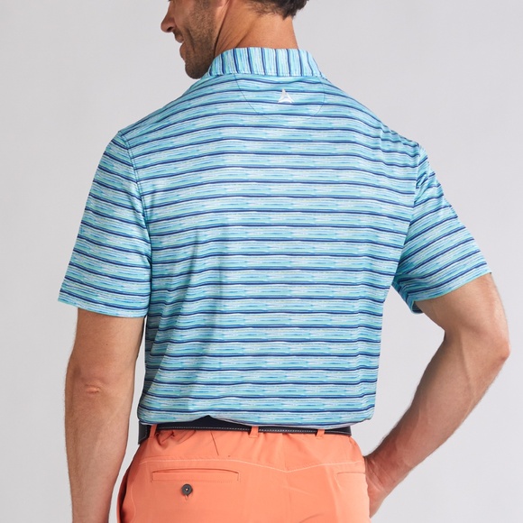 George Stripe Print Polo - Picture 2 of 3